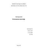 Referāts 'Kriminālistiskā habitoloģija', 1.