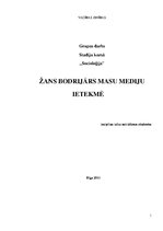 Referāts 'Žans Bodrijārs masu mediju ietekmē', 1.