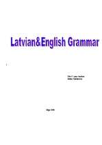 Referāts 'Comparing of the Latvian and English Grammar', 8.