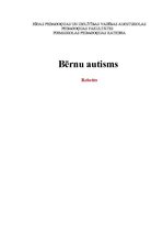 Referāts 'Autisms', 1.