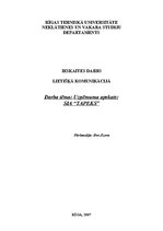 Referāts 'Uzņēmuma apskats', 1.