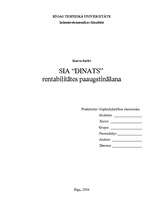 Referāts 'SIA rentabilitātes aprēķināšana', 1.