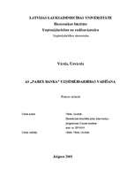 Prakses atskaite 'A/s "Parex banka" uzņēmējdarbības vadīšana', 1.