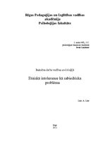 Referāts 'Etniskā intolerance kā sabiedriska problēma', 1.