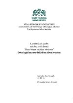 Paraugs 'Datu bāzes vadības sistēmas - datu izgūšana no dažādiem datu avotiem', 1.