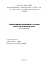 Diplomdarbs 'Metodiskā darba organizēšana un izvērtēšanas iespējas vispārizglītojošās skolāš', 1.