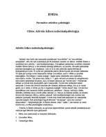 Eseja 'Alfrēda Ādlera individuālpsiholoģija', 1.