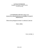 Referāts 'Pirmsskolas pedagoģiskā termina “socializācija” pārskats', 1.