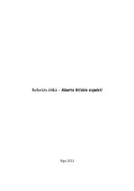 Referāts 'Aborta ētiskie aspekti', 1.