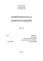 Diplomdarbs 'Neomītiskais Paula Bankovska daiļradē', 1.