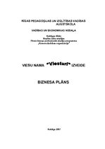 Biznesa plāns 'SIA "Viesturi"', 1.