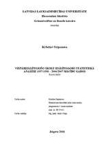 Referāts 'Vispārizglītojošo skolu izglītojamo statistiskā analīze 1997./1998. - 2006./2007', 1.