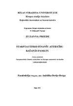 Konspekts 'Starptautisko finanšu attiecību rašanās pamats', 1.