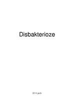 Referāts 'Disbakterioze', 1.