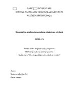 Referāts 'Kovariācijas analīzes izmantošana mārketinga pētīšanā', 1.