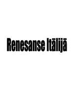 Referāts 'Renesanse Itālijā', 1.