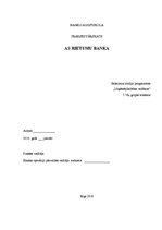 Prakses atskaite 'A/s Rietumu banka', 1.
