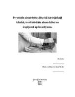 Konspekts 'Personāla aizsardzības līdzekļi ķirurģiskajā klīnikā, to efektivitāte aizsardzīb', 1.