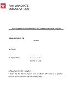 Referāts 'Latvia Prohibitions Against "Spice" and Prohibitoins in Other Countries', 1.