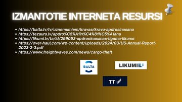 Prezentācija 'Kravas apdrošināšanas izmaksu un risku ietekme', 15.