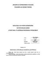Referāts 'Atkritumu utilizēšanas mūsdienu problēmas', 1.