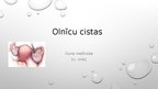 Prezentācija 'Olnīcu cistas un cistomas', 1.