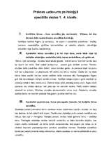 Konspekts 'Prakses uzdevums psiholoģijā', 1.