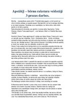 Eseja 'Apstākļi - bērnu rakstura veidotāji trīs prozas darbos', 1.