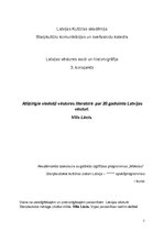 Konspekts 'Atšķirīgie viedokļi vēstures literatūrā par 20.gadsimta Latvijas vēsturi. Vilis ', 1.
