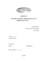 Referāts 'Lietišķa cilvēka ārējais izskats un ģērbšanās stils', 1.