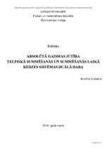 Referāts 'Absolūtā gaismas jutība, telpiskā summēšanās un summēšanās laikā, redzes sistēma', 1.