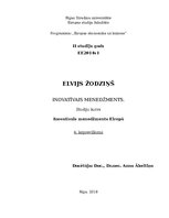 Referāts 'Inovatīvais menedžments', 1.