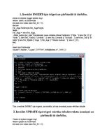 Paraugs 'Servera programmēšanas valodas PL/SQL (SQL valodas paplašinājums) izmantošana', 4.