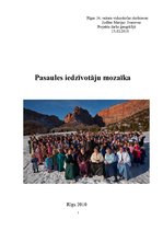 Konspekts 'Pasaules iedzīvotāju mozaīka', 1.