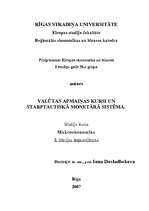 Konspekts 'Valūtas apmaiņas kursi un starptautiskā monetārā sistēma', 1.