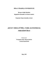 Konspekts 'Akciju tirgi, būtība, veidi, kategorijas, priekšrocības', 1.