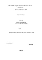 Konspekts 'Patstāvīgais darbs vizuālās mākslas mācību saturā un metodikā no 1.-4.klasei', 1.