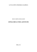 Paraugs 'Sporta un atpūtas nometnes "Septiņas dienas sporta aktivitātēs" projekts', 1.