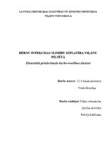 Referāts 'Bērnu infekcijas slimības', 1.