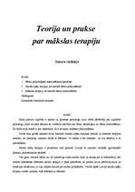 Referāts 'Teorija un prakse par mākslas terapiju', 1.