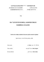 Diplomdarbs 'Saimnieciskās darbības analīze firmā', 1.