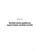 Konspekts 'Sociālā darba gadījuma supervīzijas modeļa izveide', 1.