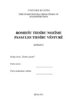 Referāts 'Romiešu tiesību nozīme pasaules tiesību vēsturē', 1.