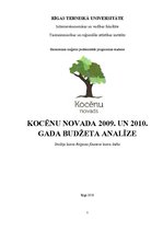 Referāts 'Kocēnu novada 2009. un 2010.gada budžeta analīze', 1.
