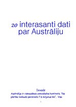 Referāts 'Divdesmit interesanti dati par Austrāliju', 1.