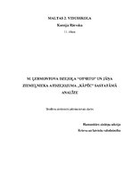 Referāts 'Стихотворение М.Лермонтова "Отчего" и анализ откровения Я.Зиемельниека "Почему"', 1.