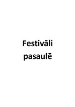 Konspekts 'Festivāli pasaulē', 1.