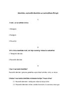 Konspekts 'identitāte, nacionālā identitāte un nacionālisms Eiropā', 1.