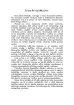 Eseja 'Manas dzīves labklājība', 1.