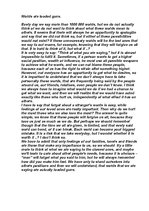 Eseja 'Words are Loaded Guns', 1.